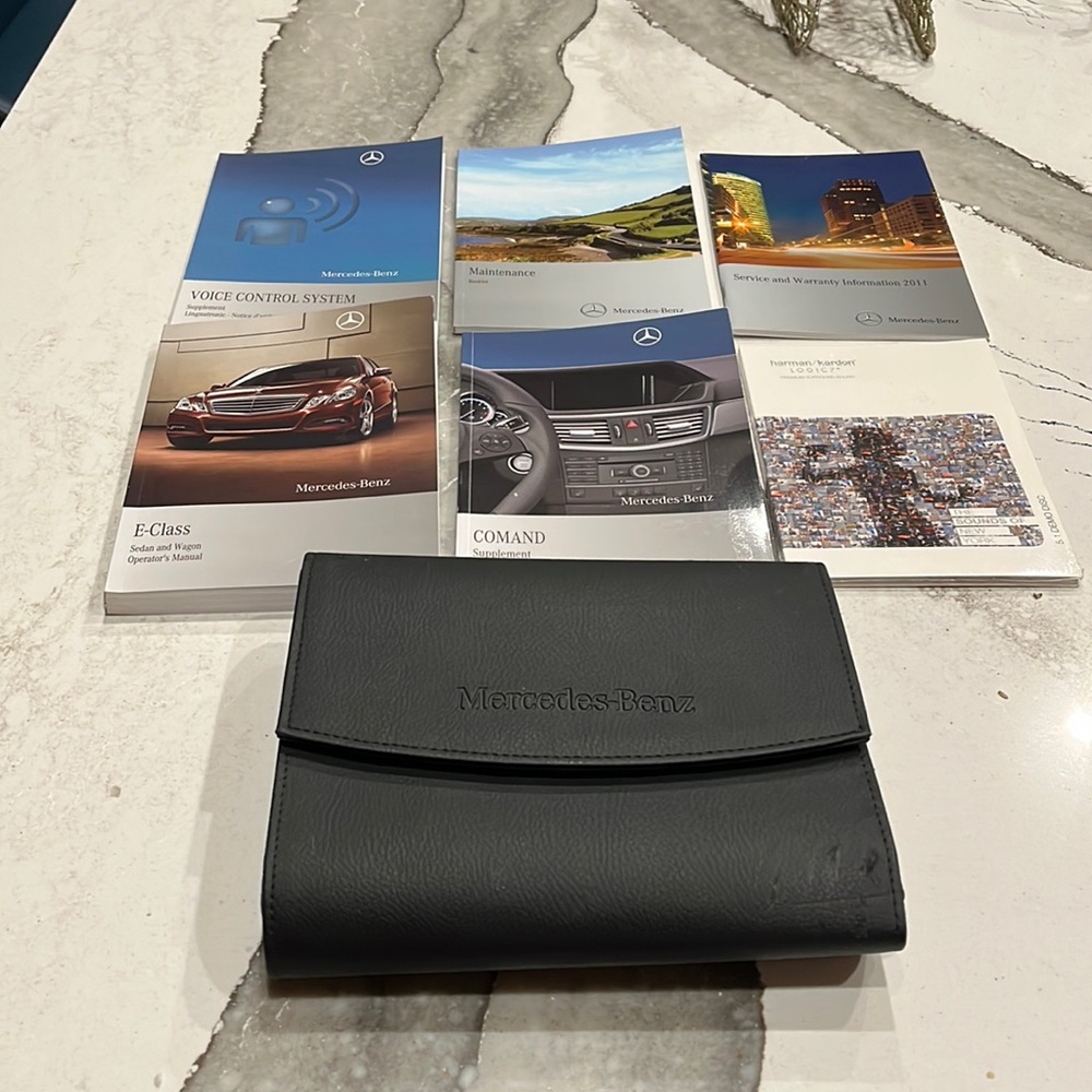 Mercedes Benz 2011 E-Class owners manual set with leather case
